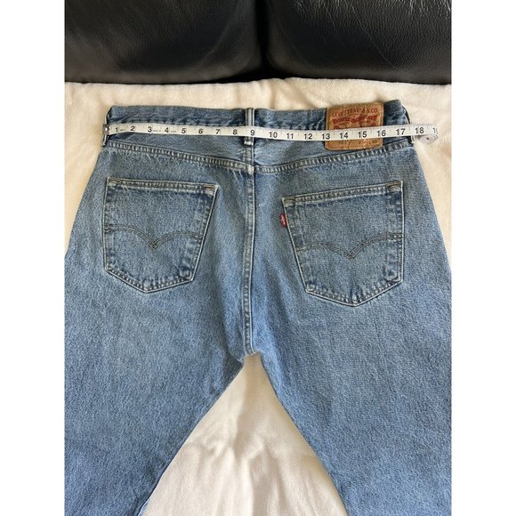 LEVi's Vintage 501 Button Fly Blue Jeans Denim Pants Men’s Size 34x30 - Picture 6 of 16